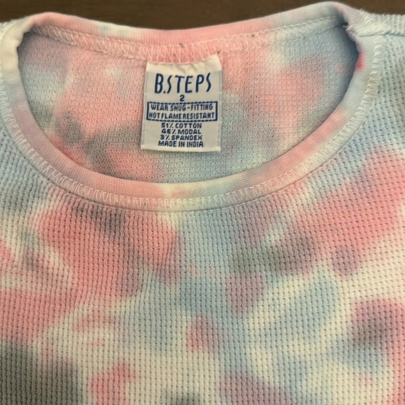 B steps Tie Dye Waffle Pajama Set - Picture 6 of 6